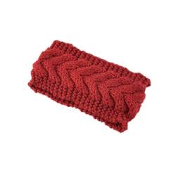 Stirnband Damen Mädchen Frauen Winter Häkelarbeit Stirnband Gestrickt Haarband Verdicken Haarband Ohrenwärmer Headwrap für Einkaufen Skifahren Laufen,Rot von Wambere