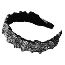 Strass Stirnband Glitzer Kristall Haarreifen Haarbänder Rutschfestes Haarreif Haarreifen Stirnbänder Haarband Haar Accessoire Haarschmuck für Tägliches Tragen für Damen Frauen,Grau B von Wambere