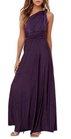 Damen Kleid Halfter Convertible Wrap Multi Way Partykleider Langes Party Ballkleid Dress XL von Wamvp