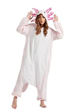 Wamvp Erwachsene Pyjamas Onesies Unisex Tier Jumpsuit Schlafanzug Kostuem Cosplay Halloween Weihnachten Fasching Sleepsuit von Wamvp