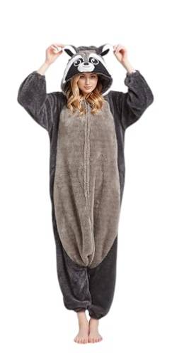 Wamvp Erwachsene Pyjamas Onesies Unisex Tier Jumpsuit Schlafanzug Kostuem Cosplay Halloween Weihnachten Fasching Sleepsuit von Wamvp