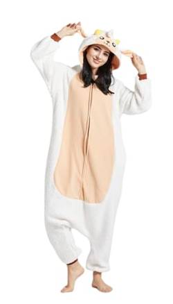 Wamvp Erwachsene Pyjamas Onesies Unisex Tier Jumpsuit Schlafanzug Kostuem Cosplay Halloween Weihnachten Fasching Sleepsuit von Wamvp