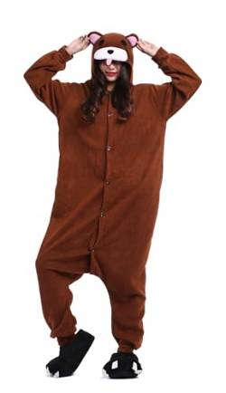 Wamvp Erwachsene Pyjamas Onesies Unisex Tier Jumpsuit Schlafanzug Kostuem Cosplay Halloween Weihnachten Fasching Sleepsuit von Wamvp