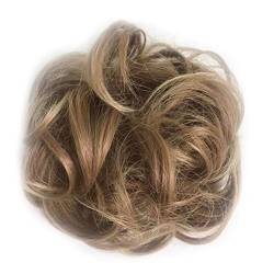 WanBeauty Haarteil Perücke Hochzeit Braut Elastic Hair Bun Extension Wellig Curly Messy Bun Haarteil Haargummis Für Frauen 12T24 von WanBeauty