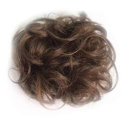 WanBeauty Haarteil Perücke Hochzeit Braut Elastic Hair Bun Extension Wellig Curly Messy Bun Haarteil Haargummis Für Frauen 27# von WanBeauty