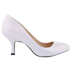 WanYang Damen PU Shallow Mund Schuhe mit Hohen Absätzen Asakuchi Fein mit Spitzen Schuhen von WanYang