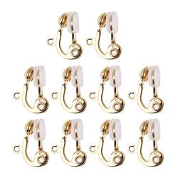 Wanfor Schmuckaufbewahrung, 10 Stück Ohrclips Konverter ohne Ohrloch mit Komfort-Ohrringkissen von Wanfor