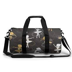 Sporttasche Ballett-Mädchen Reisetasche Weekender Schwimmtasche Gym Bag Trainingstasche Für Herren Damen 45x23x23cm von Wangsxing