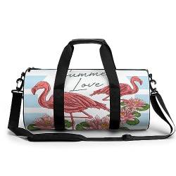 Sporttasche Flamingo Reisetasche Weekender Schwimmtasche Gym Bag Trainingstasche Für Herren Damen 45x23x23cm von Wangsxing