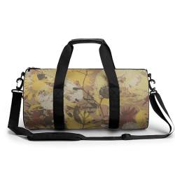 Sporttasche Retro-Blume Reisetasche Weekender Schwimmtasche Gym Bag Trainingstasche Für Herren Damen 45x23x23cm von Wangsxing