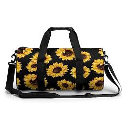 Sporttasche Sonnenblume Reisetasche Weekender Schwimmtasche Gym Bag Trainingstasche Für Herren Damen 45x23x23cm von Wangsxing