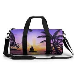 Sporttasche Sonnenuntergang Boot Reisetasche Weekender Schwimmtasche Gym Bag Trainingstasche Für Herren Damen 45x23x23cm von Wangsxing