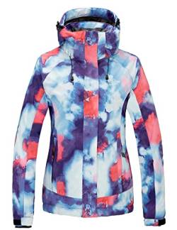 Wantdo Damen Skijacke Winddichter Outdoor Sportmantel Bunte Winterschneemäntel Berg Snowboardjacken Mehrfarbig M von Wantdo