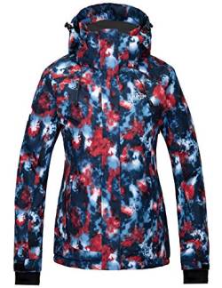 Wantdo Damen Wasserdichte Skijacke Winddichter Outdoor Sportmantel Bunte Winterschneemäntel Berg Snowboardjacken Navy M von Wantdo