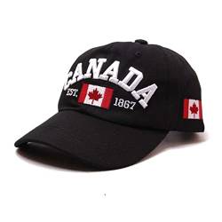 Wantism Kanada Stickerei Baseball Cap Sport Freizeit Mütze Snapback Verstellbare Mütze Mehrfarbig, mehrfarbig, One size von Wantism