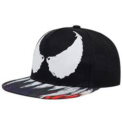 Wantism Venom Baseball Cap Sport Freizeit Mütze Snapback Verstellbare Mütze Mehrfarbig, mehrfarbig, One size von Wantism