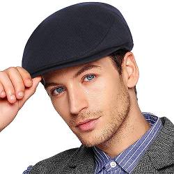 Wantonfy Barett Cap Herren Schiebermütze chirmmütze Gatsby Schirmmütze Newsboy Flat Cap Baskenmütze 1920 Stil Gatsby Kostüm Accessoires von Wantonfy