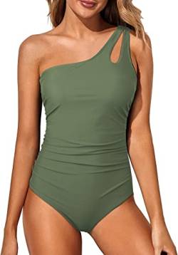 Wantonfy Damen Badeanzug Bademode Swimsuit Push up Schwimmanzug Einteilige Bauchweg Sommer Swimsuit von Wantonfy