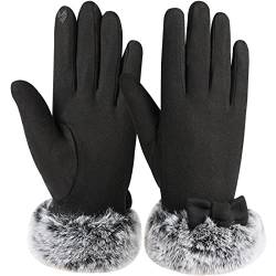 Wantonfy Damen Winter Warm Handschuhe Touchscreen Thermohandschuhe Fingerhandschuhe Winterhandschuhe mit Thermofleece gefüttert von Wantonfy