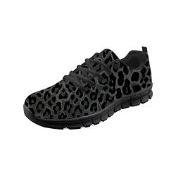 Wanyint Bequeme Laufschuhe Sneaker für Frauen Mädchen, leichte Reiseschuhe, Schwarz Leopard, 40 EU von Wanyint