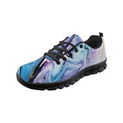 Wanyint Bequeme Laufschuhe Sneaker für Frauen Mädchen, leichte Reiseschuhe, Tinte Marmor, 41 EU von Wanyint