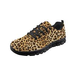 Wanyint Bequeme Laufschuhe Sneaker für Frauen Mädchen, leichte Reiseschuhe, leopard, 37 EU von Wanyint