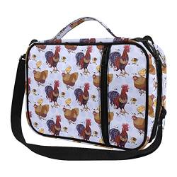 Wanyint Chicken Print Bible Cover for Women Kids Girls with Adjustable Straps Bible Cover Carrying Case Scripture Protector Church Outdoor Bible Bag Journal Case Bible Case Tote Bags von Wanyint