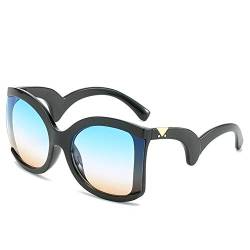 Wardini Shocking price Sonnenbrille mit UV-Schutz Farbe optional anti-Tröpfchen neue Persönlichkeit Sonnenbrille Mode-Straße schießt großer Rahmen Sonnenbrille weiblich (Color : F) von Wardini