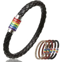 Ware aus aller Welt Lederarmband Pride Armband Regenbogen CSD Armband Männer Frauen Queers LGBTQ+ von Ware aus aller Welt