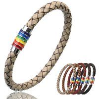 Ware aus aller Welt Lederarmband Pride Armband Regenbogen CSD Armband Männer Frauen Queers LGBTQ+ von Ware aus aller Welt