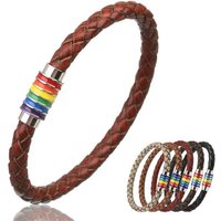 Ware aus aller Welt Lederarmband Pride Armband Regenbogen CSD Armband Männer Frauen Queers LGBTQ+ von Ware aus aller Welt