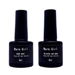 Warm Girl UV LED Base Coat Top Coat, UV Nagellack Gel Nagellack Gellack Unterlack & Überlack Set Nägel Maniküre Kit 2pcs von Warm Girl