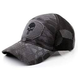 Baseball Cap mit Tarnmuster für Herren und Damen Camouflage Trucker-Kappe Baseball Mütze Baseballkappe Hip Hop Flat Hut für Jagd Angeln Camping von WarmHeartting