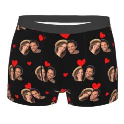 Personalisierte Boxershorts mit Foto Maßgeschneiderte Unterhosen Geschenke Männer Geschenke für Valentinstag Geburtstag (DE/NL/SE/PL, Alphanumerisch, S, XXL, Regular, Regular, Avatar des Paares) von WarmMin