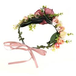 Warmhm Lilienblumengirlande Frauen Stirnband Floraler Haarkranz Halloween-girlande Blumenstirnband Für Frauen Renaissance-accessoires Schwanger Halloween-kranz Braut Zubehör Hochzeit von Warmhm