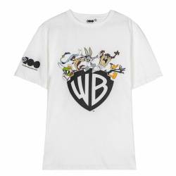 Herren Kurzarm-T-Shirt Warner Bros Weiß Unisex-Erwachsene - S von Warner Bros