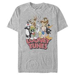 Looney Tunes Tunes Group T-Shirt mit kurzen Ärmeln, Athletic meliert, XX-Large von Warner Bros.