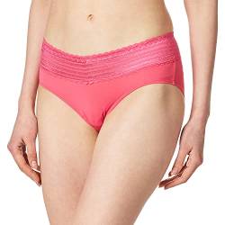 Warner's Damen Kein Kneifen Keine Probleme Dig-freie Komfort-Taille Mit Spitze Mikrofaser Hipster 5609j Unterwäsche, Pink Glow, XL von Warner's