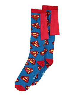 Difuzed Unisex DC Comics Knee High Socks Superman Logos 39-42, Mehrfarbig, 30 von Warner