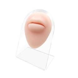 WARRIOR 3D Silikon Lippe Mund Ohr Auge Nabel Nase Zunge mit Displayständer Piercings Übungswerkzeug (LIPPE) von Warrior