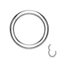 WARRIOR Titan Piercing Sterile Piercing Ring Hoop für Ohr Nase Augenbraue Lippe Nippel Ohr PTY02 (Durchmesser 8mm, Dicke 0,8mm) von Warrior