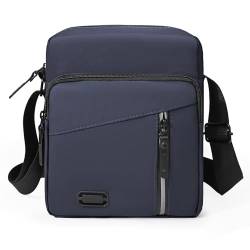 Wasarmir Umhängetasche Herren, Wasserdichte Schultertasche Herrentasche Zum Umhängen, Klein Handytasche Crossbody Bag Seitentasche Kuriertasche Männer Tasche für Tägliches, Navy Blau von Wasarmir