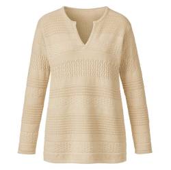 Pullover aus Bio-Baumwolle mit Bio-Wolle, naturweiß von Waschbär