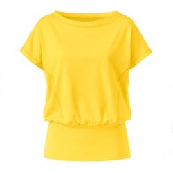T-Shirt mit breitem Saum aus Bio-Baumwolle, gelb von Waschbär