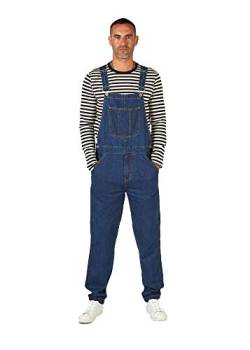 Dave Mens Loose Fit Dungarees - Indigo von Wash Clothing Company