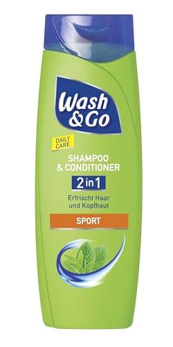 Wash & Go 2in1 Shampoo & Conditioner Sport 1 x 400ml, tägliche Haarpflege erfrischt Haar & Kopfhaut von Wash&Go