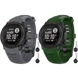 Watbro Armbänder kompatibel mit Garmin Instinct Sports GPS, weiches Silikon, verstellbare Ersatzarmbänder für Garmin Instinct / Instinct Tide / Instinct Tactical von Watbro