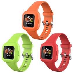 Watbro Kompatibel mit Garmin Vivofit Jr 3 Band/Garmin Fit Jr 3, buntes Silikon-verstellbares Ersatz-Sportband für Kinder, Jungen, Mädchen, Männer, Frauen von Watbro