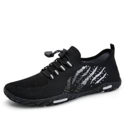 Badeschuhe Herren Damen Barfußschuhe Wasserschuhe Schwimmschuhe Strandschuhe für Surfen,Tauchen,Bootfahren,Gymnastik Fitness (Schwarz 63, 39EU) von WateLves