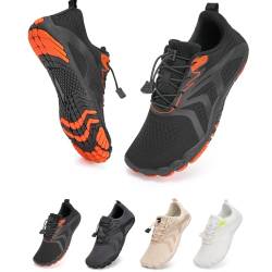 Barfußschuhe Traillaufschuhe Herren Damen Wasserschuhe Bades Barfusss Schwimms Strands Schnell Trocknend Atmungsaktiv rutschfest Unisex(Schwarz 40)-1 von WateLves